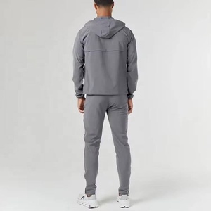Unisex <b>Yellow</b> Green Solid Full Zipper Waterproof Printed Sporty Jogging Suit Breathable Regular Fit Hooded <b>Tracksuit</b> - Product Image 3