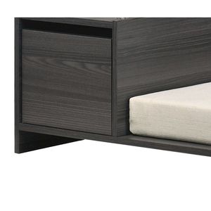 Esme 47\" Ash Gray Modern Pet <b>Bed</b> Comfy with <b>Cushion</b> and Side Storage Compartment Pet Houses & Furniture - Product Image 4