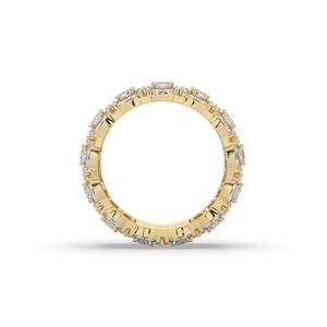 Bague en diamant de laboratoire 3,10 carats en or blanc massif 10K/14K, taille brillant fantaisie, design unique, bijou léger pour elle - Vente en gros - Product Image 2
