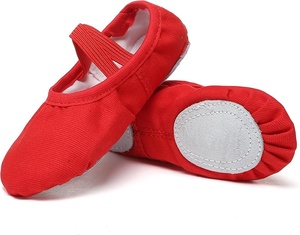 Black Canvas Ballet <b>Shoes</b> <b>Soft</b> Sole Dance <b>Shoes</b> Elastic Strap High Quality Spring Unisex Kid Performance Training Footwear - Product Image 2