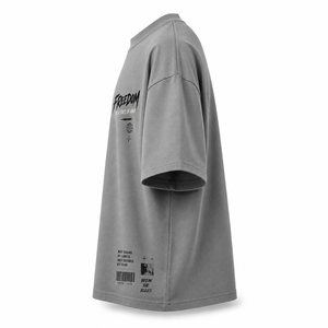 T-shirt imprimé pour homme, 100% coton, col rond, manches courtes, streetwear - Product Image 3