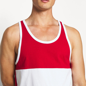 Débardeurs pour hommes à prix avantageux, personnalisables avec logo, coupe ajustée, unis, sans manches, respirants, pour l'entraînement, 100% coton. - Product Image 6