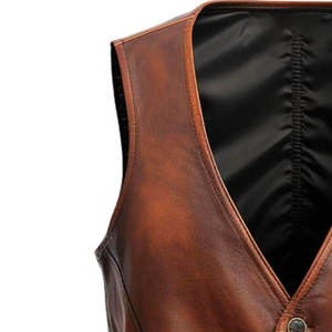 Nuevo Chaleco Vaquero para Hombre al por Mayor, de Alta Calidad, sin Mangas, Diseño Personalizado, Transpirable, Estilo Motero, con Botones, para Invierno, con Calefacción, de Algodón - Product Image 5
