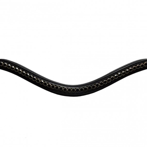 Bandeau de luxe en cuir indien de haute qualité pour cheval, avec logo personnalisé et cristaux, équipement équestre pour l'équitation - Product Image 4