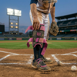 Wholesale Custom Durable Lightweight Baseball Shin Guard Professional Protection PU Leather Non-Slip Hook Loop Closure Leg Guard - Product Image 4