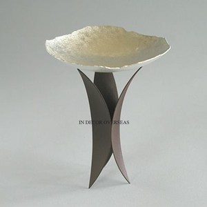 Sculpture de couronne de lauriers dorés, décoration en métal faite à la main, art circulaire pour table, salon, mariage - Product Image 3