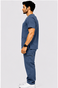 Ensemble de pantalon et haut médical pour homme, 2 pièces, respirant, en spandex, pour infirmiers, médecins, hôpitaux, vêtements de travail. - Product Image 6