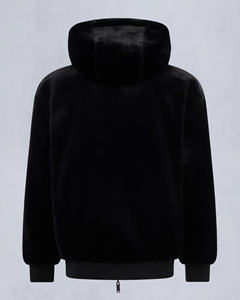 เสื้อฮู้ดซิปผู้ชายพรีเมียมสีดำ ผ้าฟลีซ ทรงปกติ สีพื้น สวมใส่สบายๆ สำหรับฤดูใบไม้ร่วง ผลิตจากผ้าฝ้าย 100% ไม่หดตัว - Product Image 2