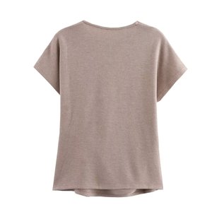 เสื้อยืดคอกลมแขนสั้น ผ้าฝ้าย 100% เป็นมิตรกับสิ่งแวดล้อม แห้งเร็ว สไตล์ลำลอง แฟชั่นทุกฤดู พร้อมโบว์ผูกด้านข้างสำหรับผู้หญิง - Product Image 2