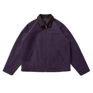 Eco-Friendly Vintage Olive Sage Green Cotton <b>Canvas</b> Winter Streetwear Waterproof Reversible Cotton <b>Canvas</b> <b>Jacket</b> - Product Image 1