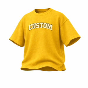 เสื้อยืดโอเวอร์ไซส์ทรงวาฟเฟิลทันสมัยสำหรับผู้ชาย สกรีนโลโก้ได้ ไหล่ตก ผ้าคอตตอนเนื้อสัมผัสพิเศษ สไตล์สตรีทแวร์ลำลอง เสื้อยืดเปล่าสำหรับผู้ชาย - Product Image 2