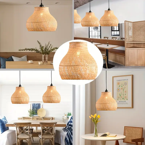 Handwoven Bamboo Pendant Light for Home <b>Decoration</b> Hotels Restaurants and Hospitality Interior <b>Lighting</b> - Product Image 3