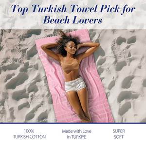 Wholesale Custom <b>Bath</b> <b>Towel</b> <b>Sets</b> High Quality Large Luxury Turkish Cotton Sand Free Beach <b>Towel</b> Personalized Logo Embroidery - Product Image 2