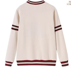 Sudadera Unisex de Cuello Redondo, Corte Regular, Tejido de Poliéster/Algodón, Color Sólido, Invierno, Casual, Manga Larga, Bordada - Product Image 2