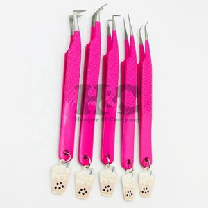 Pinzas de Acero Inoxidable Puntiagudas de Calidad Premium para Extensión de Pestañas, Diseño Coffee Charm, 10 mm de Longitud, para Pestañas de Visón - Product Image 6