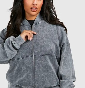 Conjunto Deportivo de Mujer con Cuello Redondo, Sudadera de Felpa de Algodón y Pantalones Jogger, Logotipo Personalizado, Fabricante OEM ODM, Chándal con Ribetes - Product Image 4