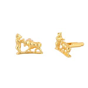 Gemelos de Lujo Chapados en Oro con Diseño de Torero para Hombre, Accesorios Formales para Camisa, Regalo de Boda o Negocios, Gemelos de Diseñador - Product Image 5