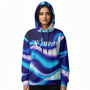 Sweat à capuche unisexe surdimensionné haut de gamme pour l'hiver avec impression par sublimation brodée pour les lignes de vêtements streetwear premium - Product Image 1