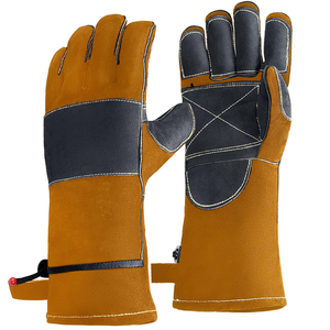 Gants de mécanicien imperméables pour travaux en extérieur, utilisation professionnelle, logo personnalisé, gants de travail en cuir de sécurité à bas prix - Product Image 2
