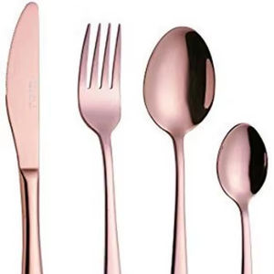 Ensemble de couverts en or de qualité export, vaisselle haut de gamme pour la restauration, fournisseur pour hôtels - Product Image 1