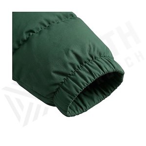 Hooded Quilted Waterproof <b>Bubble</b> Jacket Black Full Sleeve Winter Windproof Cotton Shell Knitted Fabric Polyester Filling Stand - Product Image 6
