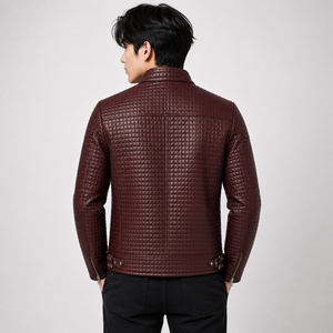 Solid Color Casual Wear Men Leather <b>Jacket</b> Streetwear New Fashion Comfortable Men Leather <b>Jacket</b> Slim Fit <b>Biker</b> <b>Jacket</b> - Product Image 4