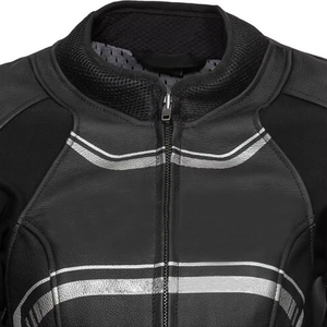 Blousons de moto en cuir de vachette véritable pour motards, respirants, imprimés, avec protections coupe-vent, pour la course et la conduite, unisexe - Product Image 5