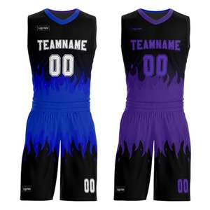 ชุดยูนิฟอร์มบาสเก็ตบอลผ้าโพลีเอสเตอร์ 100% ระบายอากาศได้ดี สำหรับทุกเพศ ดีไซน์ชุดเต็มรูปแบบที่ดีที่สุด พร้อมบริการสกรีนลายแบบ Heat Transfer เสื้อบาสเก็ตบอลแบบสั่งทำ - Product Image 2