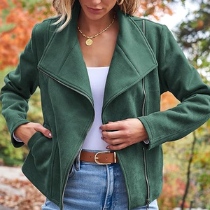 Veste en daim pour femme, qualité supérieure, design personnalisé, style streetwear, fournie directement par l'usine. - Product Image 5