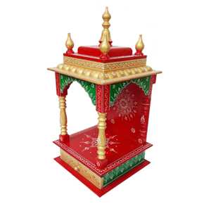 Producto de decoración del hogar de templos de madera indios tradicionales - Product Image 2