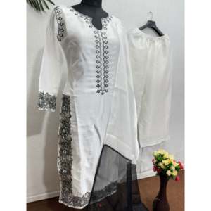 Hermosa ropa de fiesta para mujer Top Plazzo Fancy Dupatta Set - Product Image 5