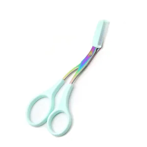 1 ud. Tijeras de acero inoxidable para cejas con peine, depilador extraíble, cortador de vello, rasuradora de cejas, afeitadora para el cuidado de las cejas - Product Image 2