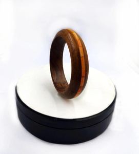 Eco-Friendly Bone Inlaid Wooden Bangle Set Artisan Craft Jewelry Wholesale - Product Image 2