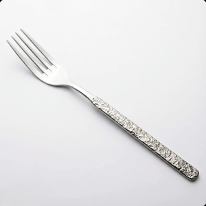 Ensemble de fourchettes texturées en acier inoxydable de luxe, vaisselle décorative pour la cuisine, couverts de table, couverts de restaurant, hôtel, cadeau, vaisselle de dîner - Product Image 2