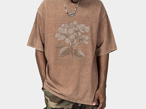 T-shirts Oversize Décontractés 2026 – T-shirt Homme Rétro à Manches Courtes 230G Grammage Lourd, Effet Délavé Acide, Coupe Ample - Product Image 3