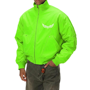 Chaqueta Beige para Hombre, Cuello Alto, Logotipo Bordado, Cierre de Cremallera, Estilo Casual para Otoño - Product Image 2