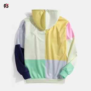 Sweat à capuche pour hommes, impression par Sublimation complète, bloc de couleurs en polaire 100% Polyester, Logo de marque personnalisé, Streetwear d'hiver - Product Image 2