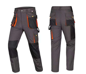 Custom Logo High Visibility <b>Waterproof</b> Breathable Polyester Utility Trousers Heavy Duty Twill Multi Pocket Reflective <b>Tape</b> - Product Image 6