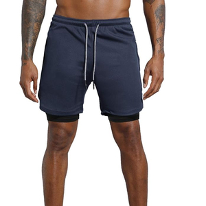 <b>Men</b> 2 In 1 Running <b>Shorts</b> <b>Compression</b> Liner Workout Gym <b>Shorts</b> With Phone Pocket High Quality OEM Bulk - Product Image 2