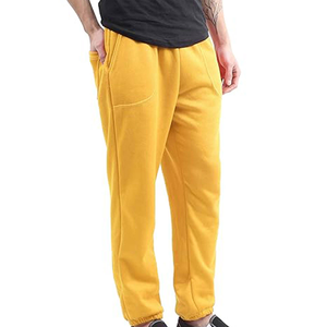 Nouveau pantalon de jogging évasé décontracté de qualité supérieure pour homme, avec taille élastique et coupe évasée superposée, en coton tricoté et toile. - Product Image 6