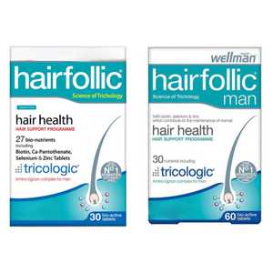 Compléments alimentaires quotidiens pour hommes en comprimés et capsules, soutien vitaminique et minéral pour la croissance des cheveux - Product Image 1