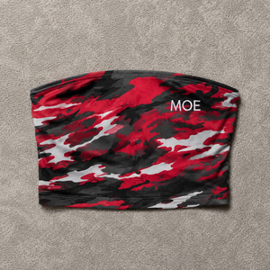 Strapless Camouflage Print <b>Crop</b> <b>Top</b> Elastic Knitted women's shirt Casual Everyday Wear DTG Customized Tube <b>Top</b> Fashion Clubwear - Product Image 3