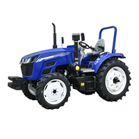 Trattore Agricolo Economico 4x4 con Motore Diesel Weichai e Cambio, Rasaerba, Rimorchio per Tronchi e Gru per Uso Agricolo
