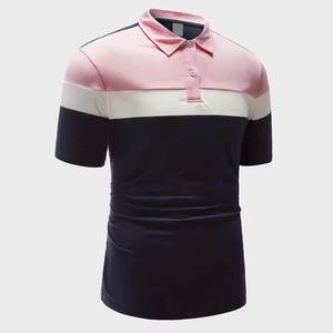 Camiseta de Golf 2026 de Nuevo Diseño para Hombre, Antiarrugas, Tejido de Rizo Sólido, 100% Algodón, de Alto Rendimiento, con Logotipo Personalizado, Azul Marino, Manga Corta - Product Image 6
