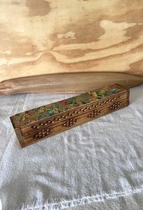 Hand Carved Wood <b>Incense</b> Burner Box (Ash Catcher) – For Sticks & <b>Cones</b> - Product Image 4
