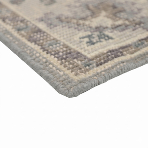 Alfombra DECORDEC de Lana Tufted a Mano - Diseño Floral Moderno, Ecológica, Antideslizante, con Base de Lana Gruesa, Suave, Azul Marfil, Pelo Medio - Product Image 4
