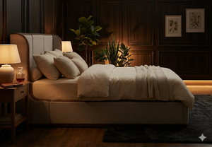 Modern Luxury Adult Wood <b>Frame</b> <b>Bed</b> Linen Upholstery & Durable Structure for Bedroom - Product Image 6