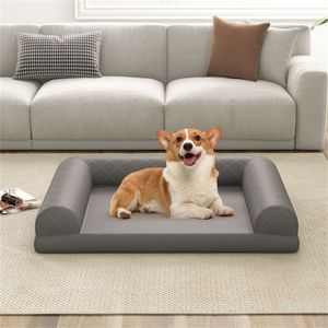 "Grey Egg Foam 36" Dog <b>Crate</b> Bed with 3 Side Bolster & Removable Washable Cover for Pets" - Product Image 6