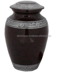 Urna funeraria de cremación para adultos con tema texturizado elegante para cenizas humanas completamente hecha a mano decorativa de alta calidad - Product Image 1