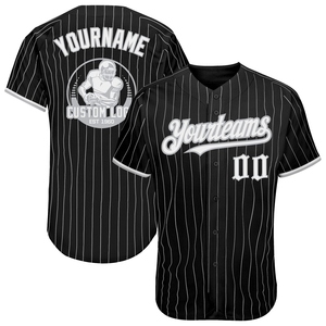 Wholesale Best Selling OMMIZ INDUSTRY Custom White Navy Pinstripe Navy-Old Gold Authentic <b>Raglan</b> Sleeves Baseball Jersey - Product Image 4